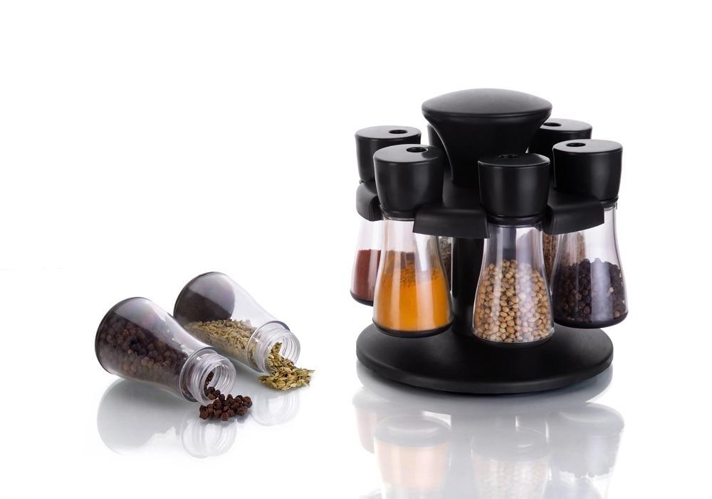 097 Revolving Plastic Spice Rack Masala Organiser (8 Pcs)