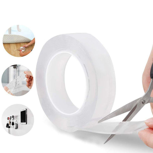 881  Double Sided Nano Adhesive Tape, 5 miter Washable Traceless Nano Gel Tape, Multipurpose