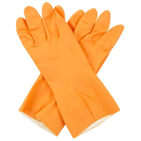 683 - Flock Premium Reusable Rubber Hand Gloves (Orange) - 1pc