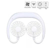 875 Portable USB Battery Rechargeable Mini Fan - Headphone Design Wearable Neckband Fan