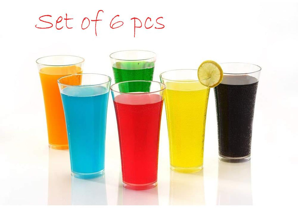 630 Stylish look Juicy Glass, Transparent Glasses Set 300ml (6pcs)