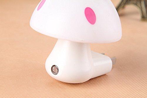 254 Automatic Night Sensor Mushroom Lamp (0.2 watt, Multicolour)