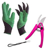 ShopExo Gardening Tools - Garden Gloves with Claws for Digging and Planting, 1 Pair Ergonomic Grip, Incredibly Sharp Secateurs