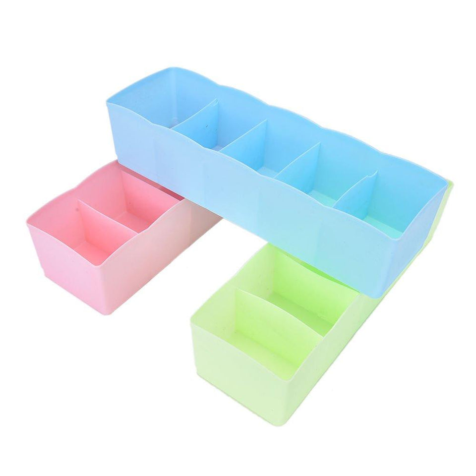 236 5-Compartments Socks/Handkerchief/Underwear Storage Box Socks Drawer Closet Organizer Storage Boxes (pack of 4)