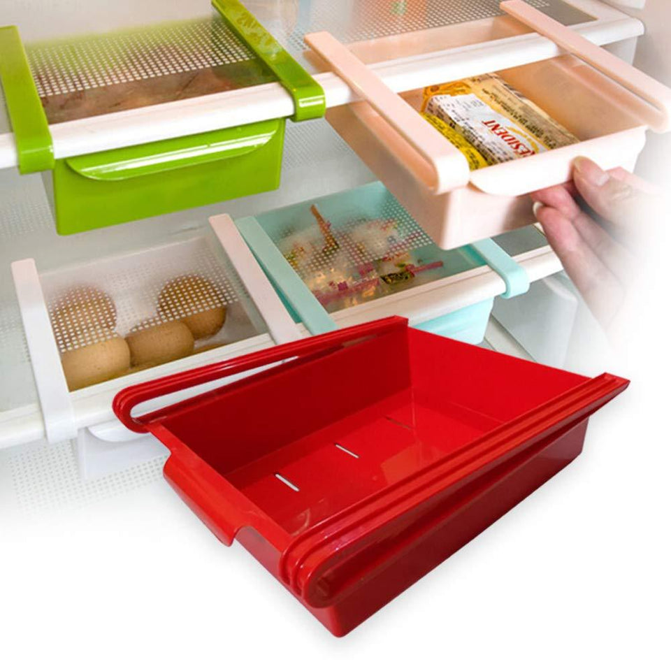 160 Fridge Space Saver Organizer Slide Storage Racks Shelf (1 pcs)