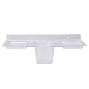 756_ABS Plastic 4 in 1 Multipurpose Kitchen/Bathroom Shelf/Paste-Brush Stand/Soap Stand/Tumbler Holder/Bathroom Accessories