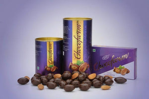 Chocofarm chocolate confection coated (covered)Roasted crunchy  Almonds