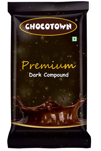 048 Chocotown Premium Dark Compound 400gm | Chocotown Dark Choco Slab